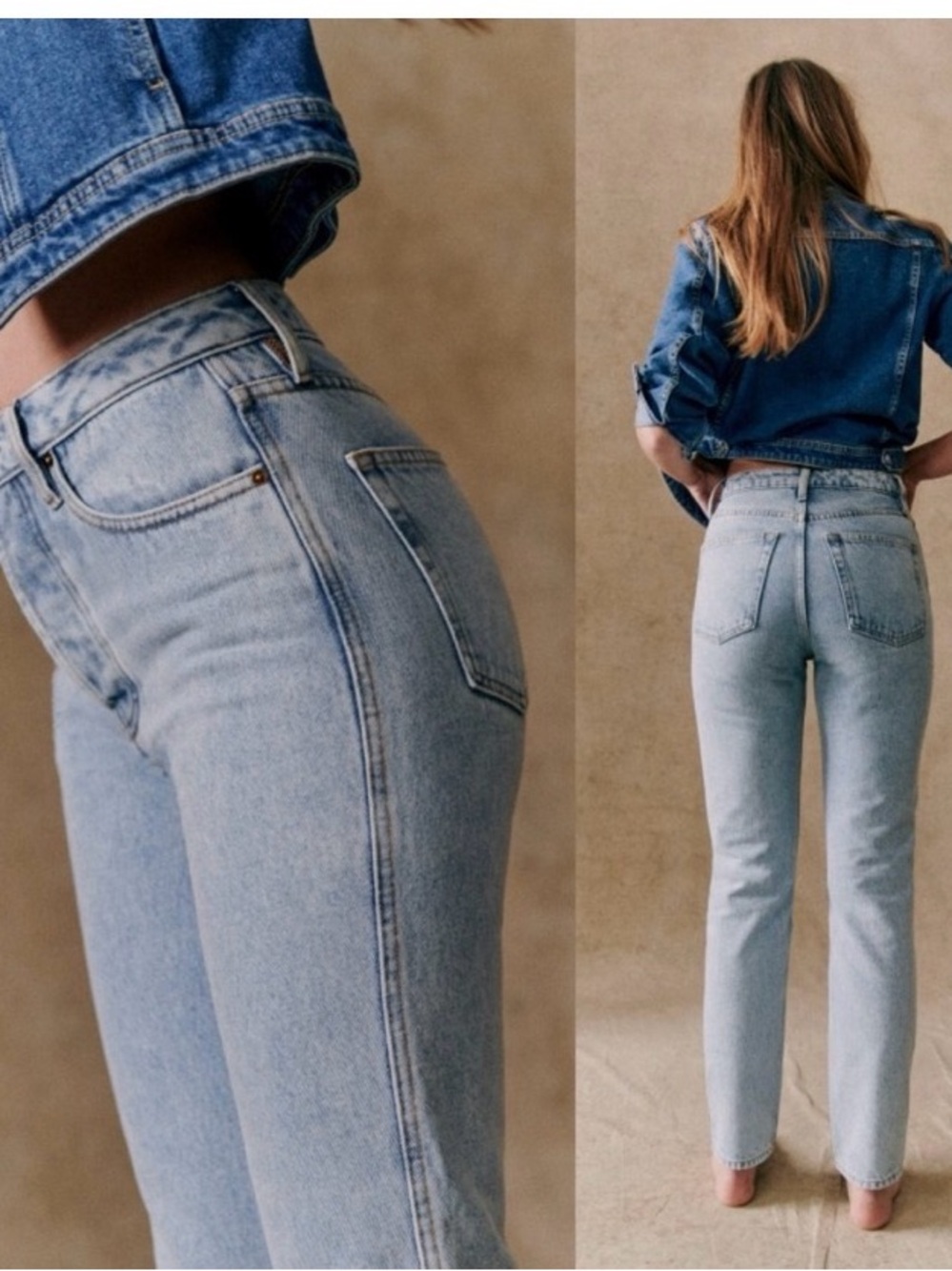 Sezane Brut Sexy Jeans - Bleach Light Wash Size FR 36 | US 4